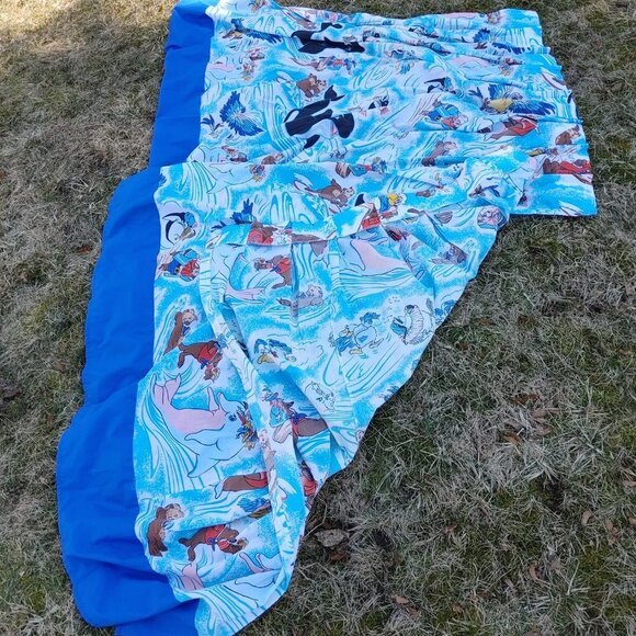 VINTAGE 1985 Sea World Curtain Pannels Kids Room Curtain Set RARE Walrus Dolphin - Picture 3 of 9